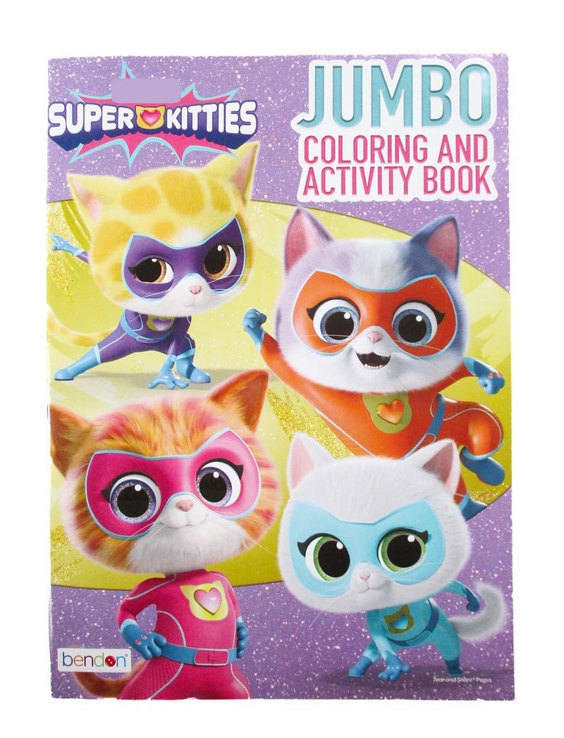 Making the Grade Super Kitties Coloring and Activity Book with Stand-Up Character on Back - 80 Pages, Purple - Image 1